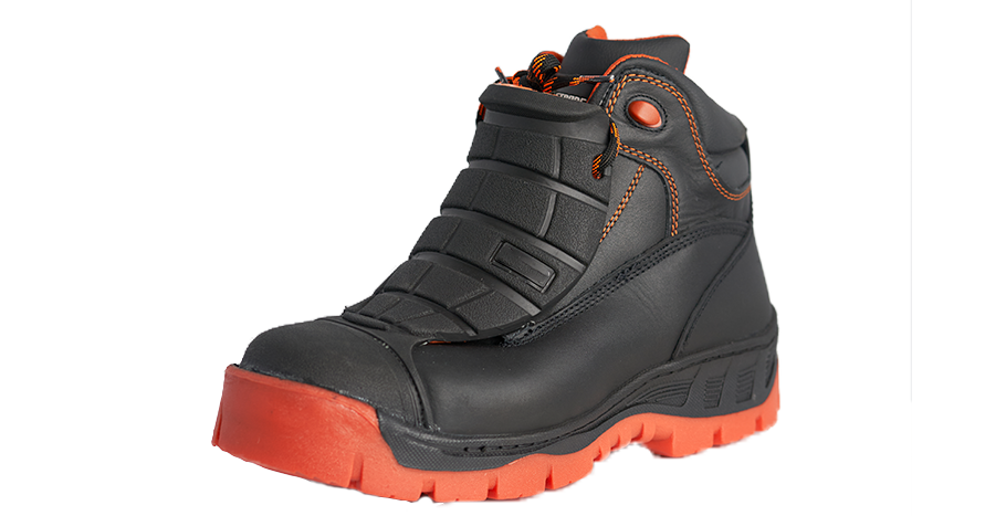 Bota de seguridad con componentes Sikker, vista lateral